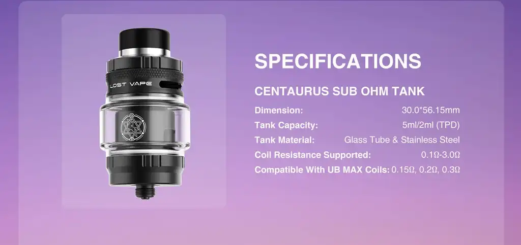 Lost Vape Centaurus N200 Vape Kit Tank