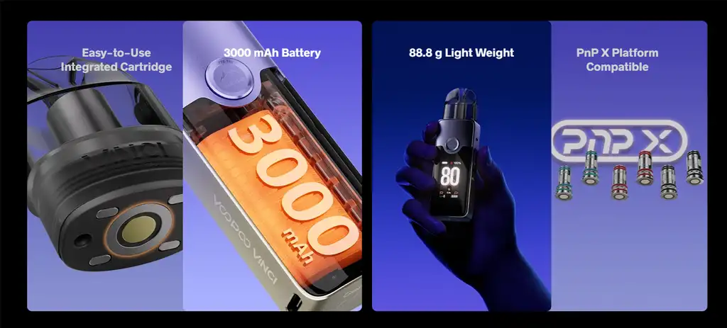 Voopoo Vinci E80 Vape Pod Kit Specifications