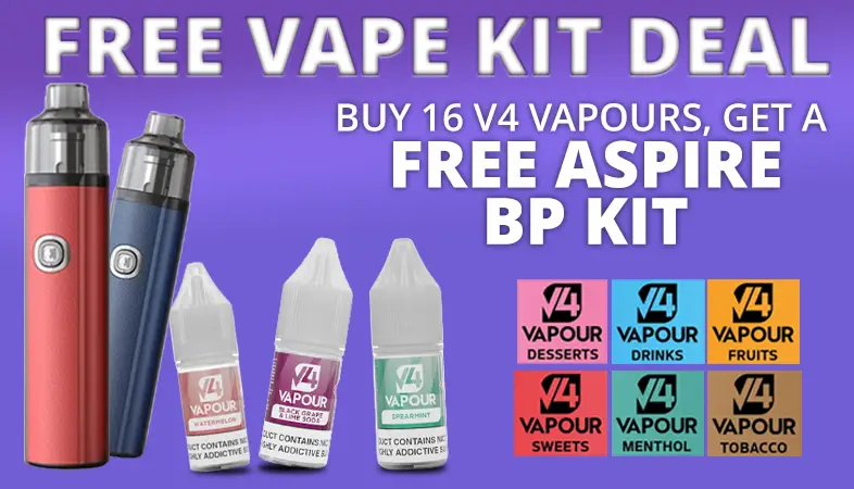 Free BP Stik with V4 Flavours vape liquids