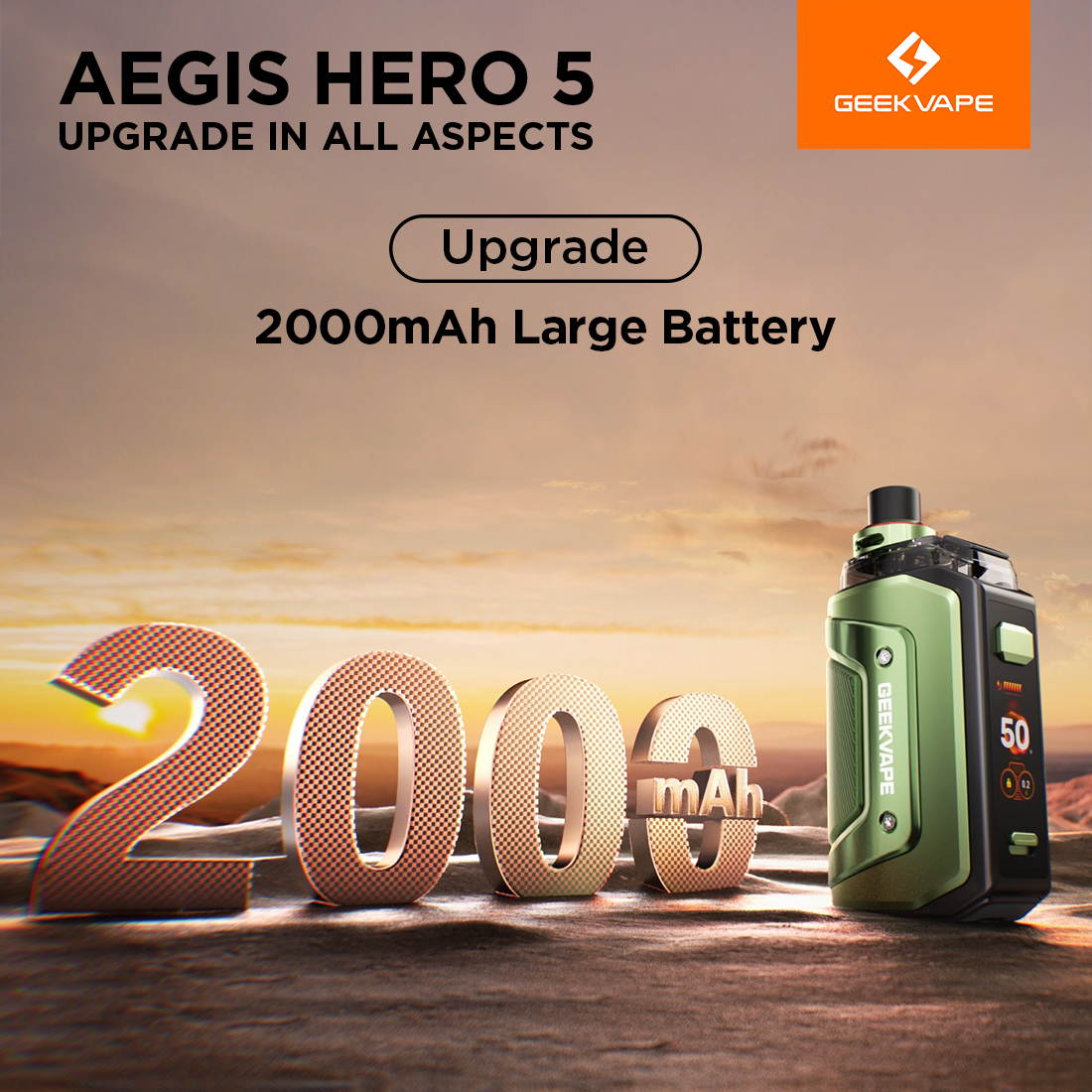 Geekvape Hero 5 Vape Pod Kit Battery Life