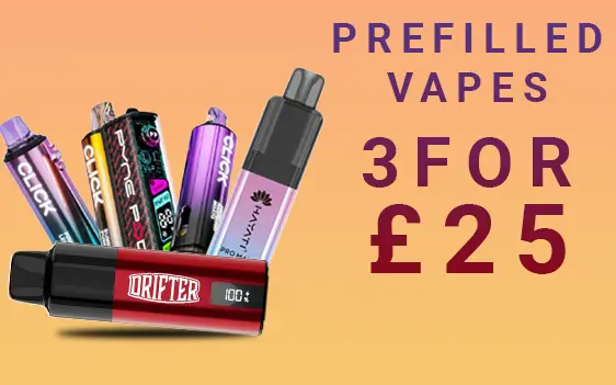 Prefilled Vapes - 3 For £25
