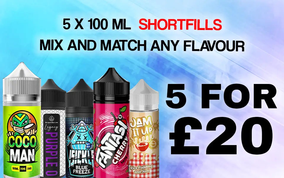 Vape Deals 100ml 5 for £20