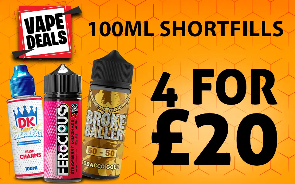 Vape Deals 100ml E-liquid 4 for £20