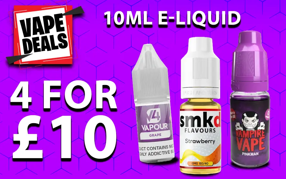 Vape Deals 10ml E-liquid 4 for £10