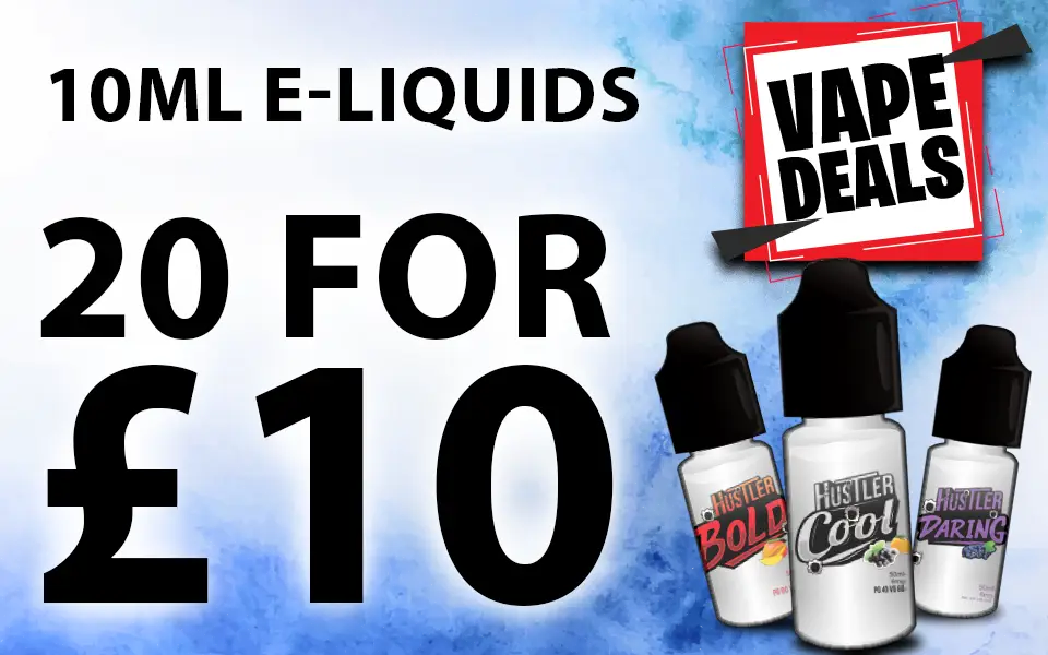 Vape Deals 10ml e-liquids deal 20 For £10