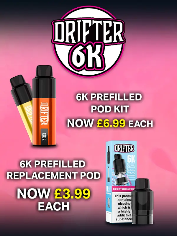 Drifter 6K Prefilled Pod Kit And Replacement Pods