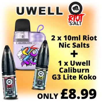 Uwell KOKO G3 Vape Kit and Riot Salt Bundle